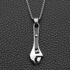 Stainless Steel Wrench Spanner Pendants Necklace
