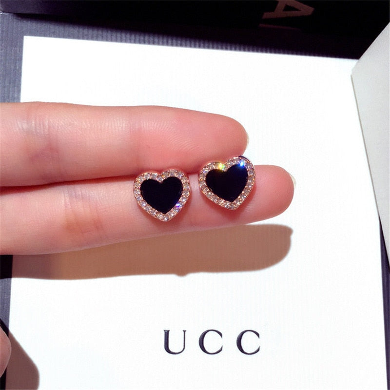 Amora Enamel Heart Stud Earring Collection