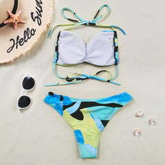 Geometric Print Two Pieces Bikini Set