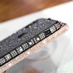 Rhinestone Metal Bumper Glitter Back Cover For iPhone