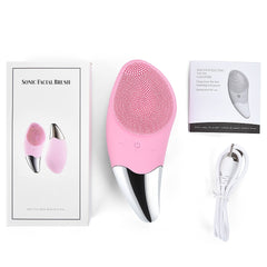 Mini Electric Cleansing Brush Silicone Sonic Face Cleaner Deep Pore Cleaning Skin Massager