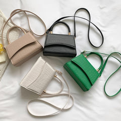 Solid Pu Leather Shoulder Handbags Top Handle Casual Crossbody Bags