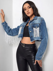 Street Tassel Short Denim Jackets Retro