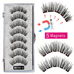 8PCS 5 Magnetic eyelashes with 4 pairs magnets magnetic lashes natural Mink eye lashes with tweezers