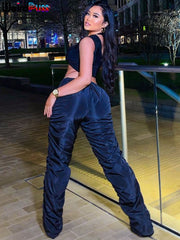 Weird Puss Summer High Waist Pants Women Stacked Navel Casual 2022 Y2K Trend Straight Trousers Wild Streetwear Sporty Bottoms