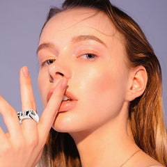 Endless Fashion Letter Ring Rings For women Wedding Custom Letters Initials Ring F Word Punk Style