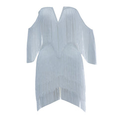 Sexy V Neck Off Shoulder Mini Dress