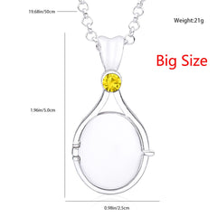 H2o Openable Metal Shell Pendant Necklace Silver Color with Crystal Mermaid Tv Movies Jewelry  for Women Girls Cute Necklaces