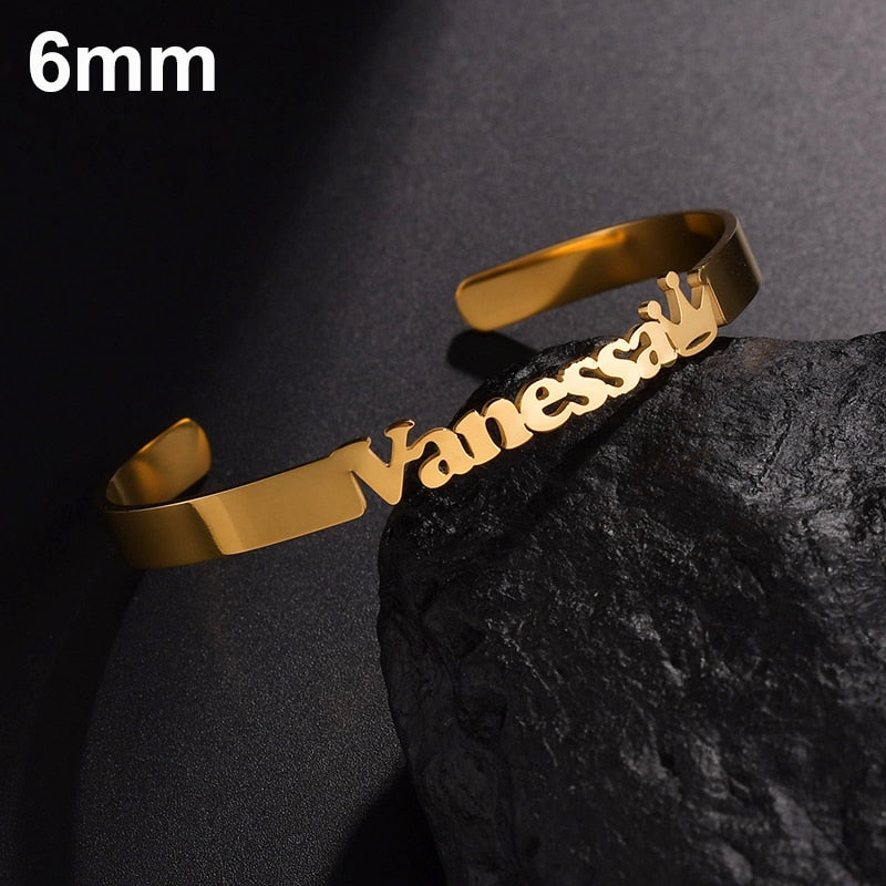 20 Styles Fashion Customized Name Bracelets Letter Stainless Steel Personalized Bangles For Women Men Baby Wedding  Jewelry Gift Secondary image