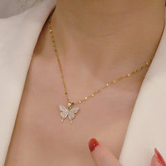 Shiny Butterfly Necklace