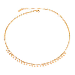 Round Geometric Pendant Necklace Choker