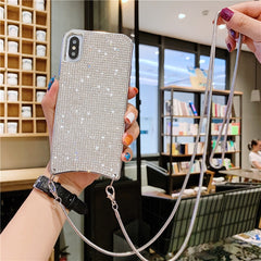 Crossbody Chain Fashion Bling Full Diamond Case for iPhone
