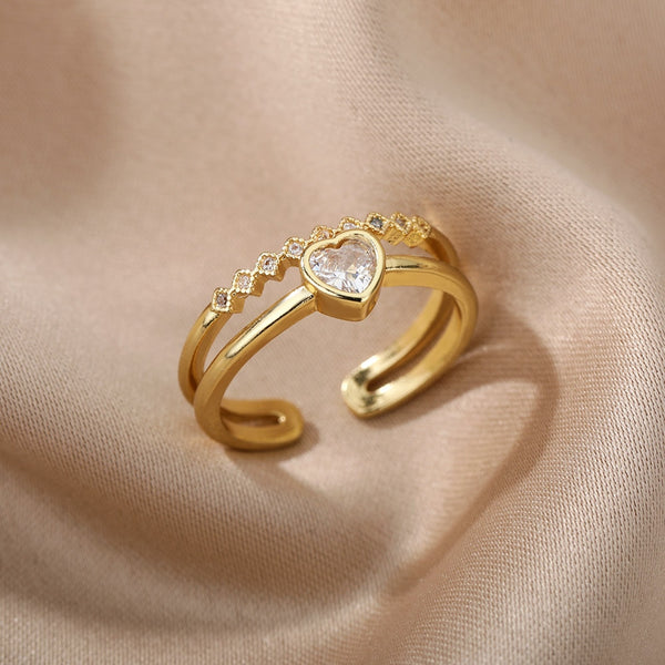 Safiya Lucky Evil Eye Stainless Steel Ring Collection