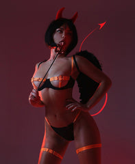 MIRABELLE Sexy Lingerie Hollow Out Erotic Costumes Transparent Bra Thong Outfits Hot Porn Lingerie Bottom Whore 4-Piece Sex Suit