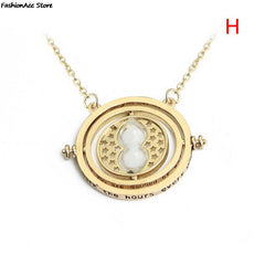 Hot Selling Time Turner Necklace Hourglass Pendant Long Chain Jewelry Fashion Alloy Toy Trinket Party Cosplay Accessory