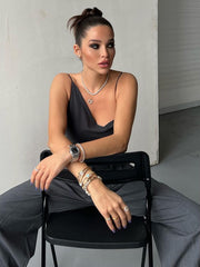 Cryptographic Strap Sexy Backless Draped Bodysuit for Women Skinny Tops Party Club Elegant Fashion One Piece Bodysuits Overalls