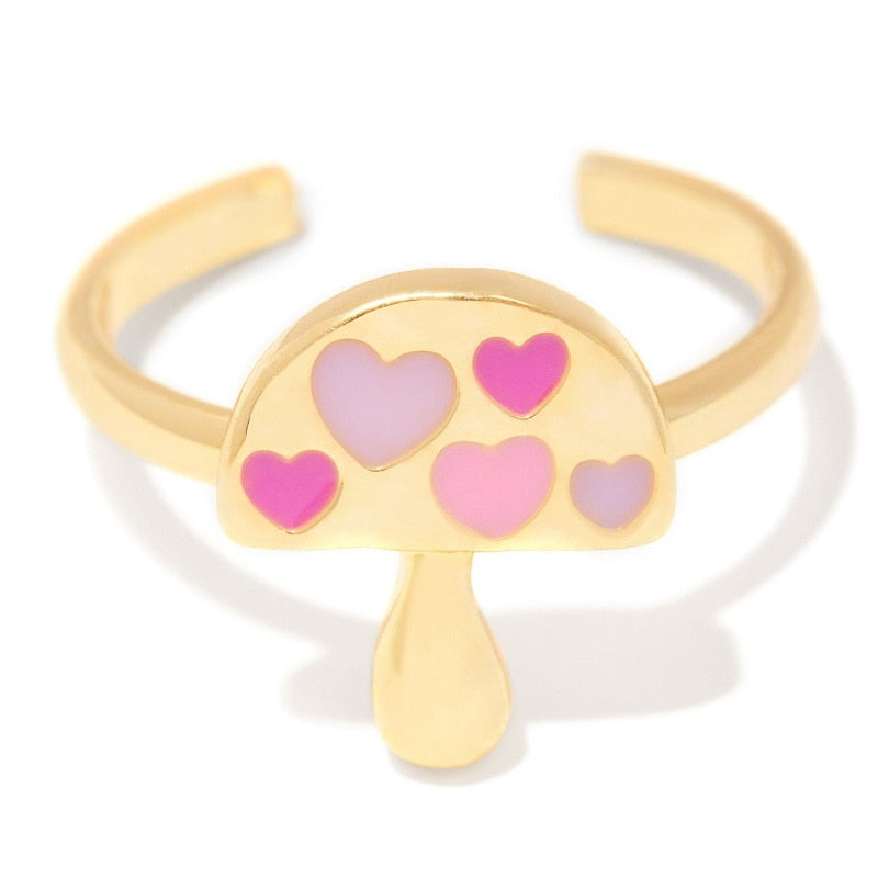 Gothic Geometric Mushroom Ring