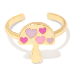 Gothic Geometric Mushroom Ring
