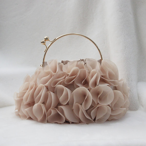 Graceful Lily Floral Rhinestone Evening Clutch