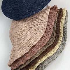 Foldable Wide Brim Floppy Girls Straw hat
