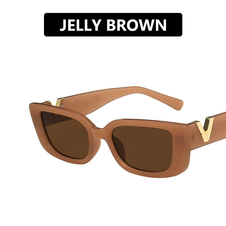Alessia Slim Rectangle Sunglasses