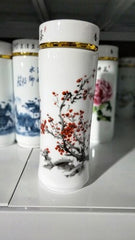 Jingdezhen ceramic teacup thermos mug with lid blue and white porcelain water cup liner office cup portable teacup Gift cup