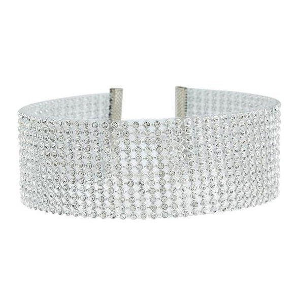 Bianca Rhinestone Collar Choker Necklace