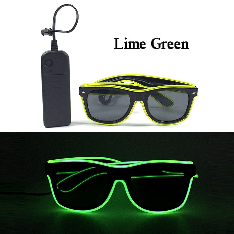 Neon Pulse LED Party Sunglasses