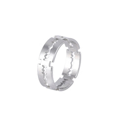 COOLTIME Stainless Steel Blade Men&#39;s Ring Rock Punk Razor Rings for Women Couple Ring Party Fashion Jewelry Gifts Wholesale