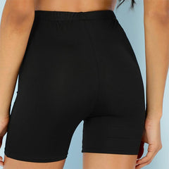 Thin Fitness Casual High Waist Biker Shorts Slim Knee-Length Bottoms Cycling Shorts Streetwear