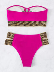 Strapless Bikini Bandeau Swimwear Two Pieces Bathing Suit