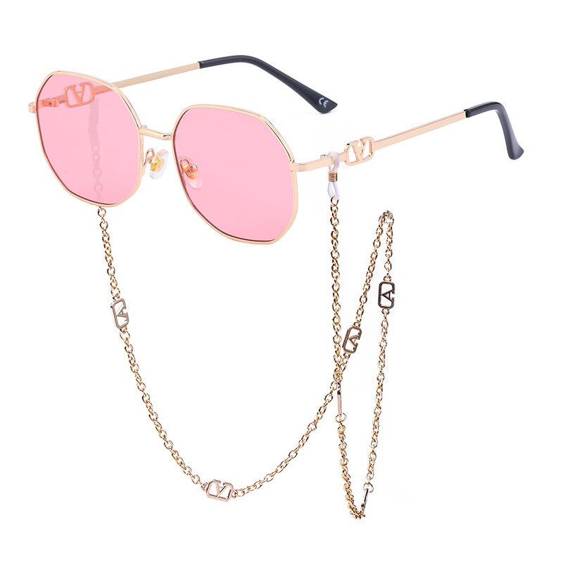 Zora Polygon Chain Sunglasses