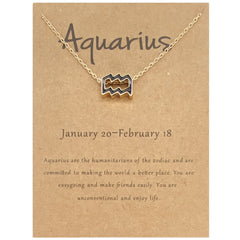 Cardboard Zodiac Sign Pendant Necklace