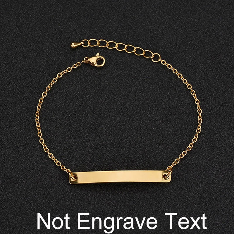 20 Styles Fashion Customized Name Bracelets Letter Stainless Steel Personalized Bangles For Women Men Baby Wedding  Jewelry Gift