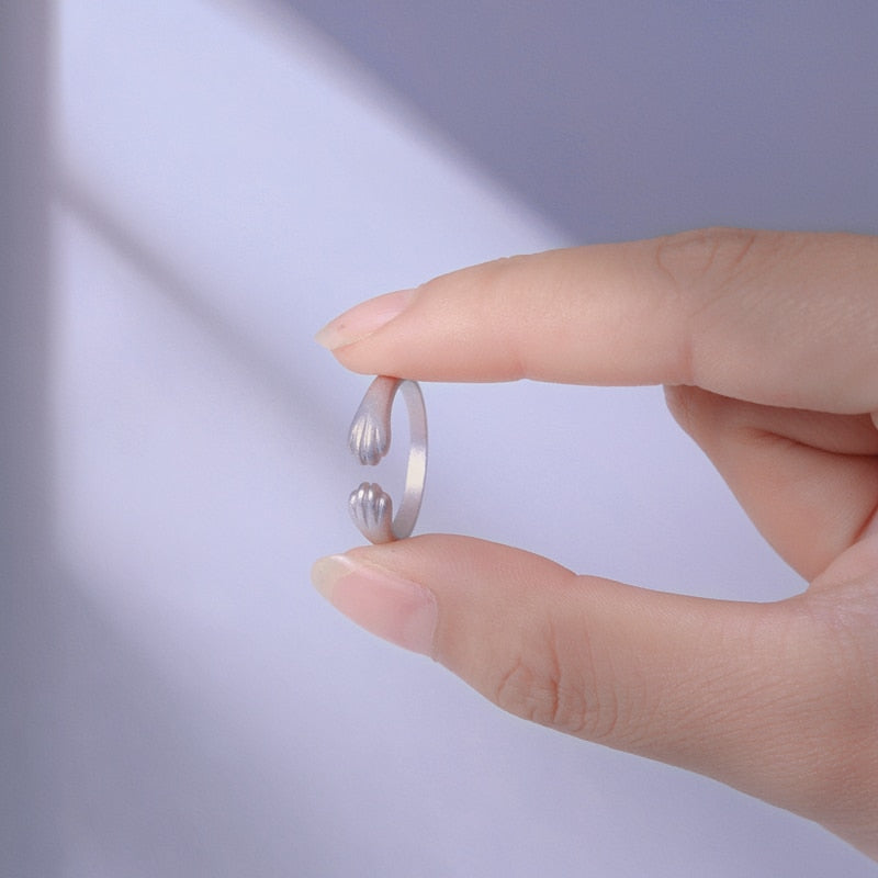 Cute Cat Paw Ring - Open Design