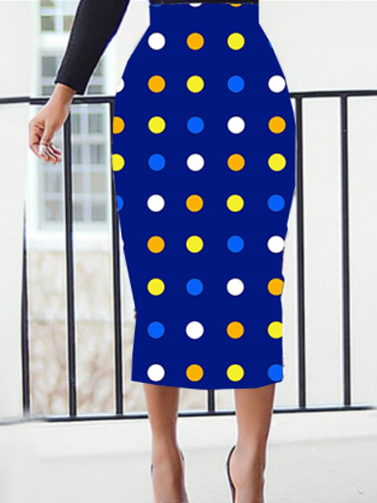 Women Print Party Skirt High Waist Floral Vintage Bocydon Slim Office Ladies Elegant Classy African Slim Fit Event Summer Jupes