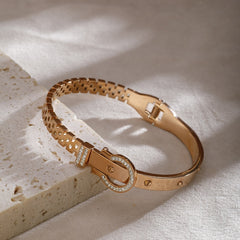 Elegant Stainless Steel Crystal Bracelet for Women
