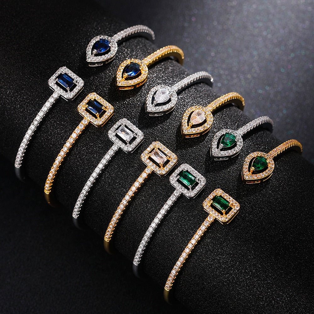 Luxury Cubic Zirconia Cuff Bracelet Bangle Main image