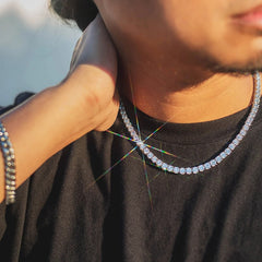 Simple Iced Out Tennis CZ Choker Necklace