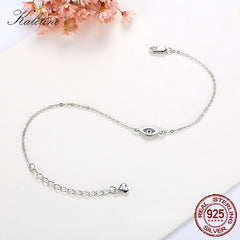 KALETINE Lucky Evil Eye Bracelet 925 Sterling Silver Bracelets for Women Blue Stone CZ Turkey Adjustable Men Jewelry KLTB099