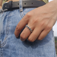 Gothic Geometric Mushroom Ring