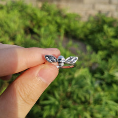 Gothic Geometric Mushroom Ring
