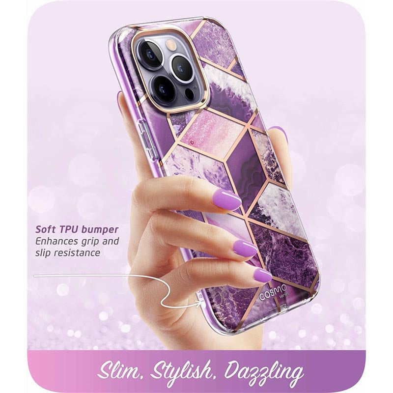 Marbella Glitter Marble Protective iPhone Case