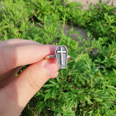 Gothic Geometric Mushroom Ring