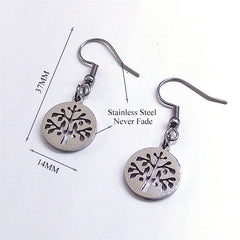 Fashion Tree of Life Silver Color Chain Necklaces for Women Stainless Steel Chain Necklace Jewelry cadenas mujer N42S01