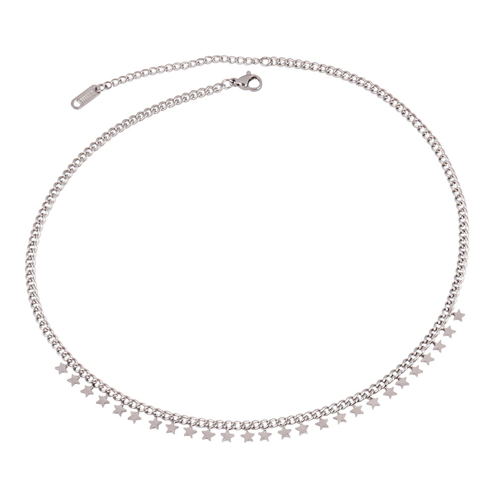 Round Geometric Pendant Necklace Choker