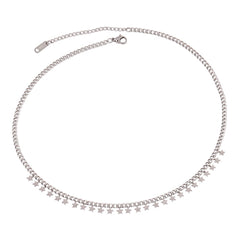 Round Geometric Pendant Necklace Choker