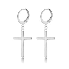 Hip Hop Korean Fashion Cross Earrings For Women Grunge Cross Ear Earrings серьги кресты Skeleton Crochet Punk Earrings Wholesale