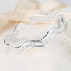 Luxury Wavy Open Bangle Bracelet