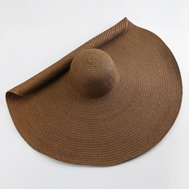 Solene Oversized Wide-Brim Straw Sun Hat